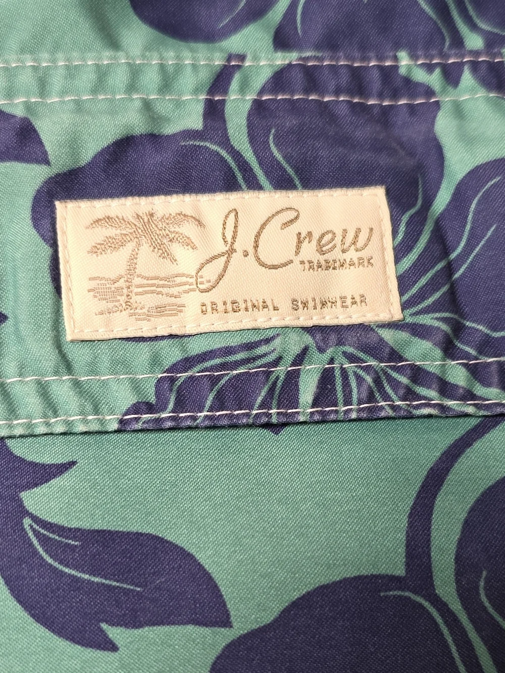 JCrew Men's Green Floral Swim Trunks